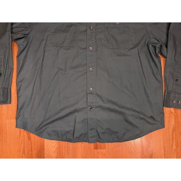 NWT Tommy Bahama Men XL Big 1XB Button Shirt Beach Fire Flannel Trout Green $148 - Picture 2 of 8
